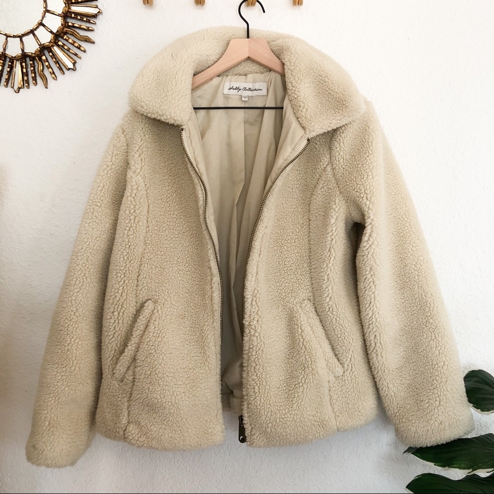 Sebby Collection Faux Fur Sherpa Jacket Size Large